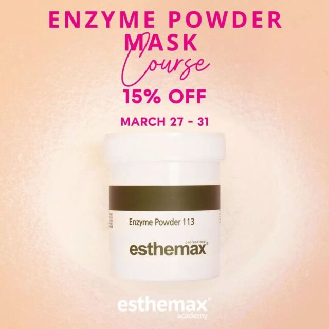 Learn all about Esthemax Enzyme Powder Mask with Esthemax Academy! Take 15% off the course March 27th-31st!

In this course we will guide you through how to perform our Enzymatic Face Mask to reveal a healthy glow. Our highly effective, yet gentle facial, offers amazing exfoliating results which includes improving skin texture and leaving a visibly refined complexion that is clear and hydrated.

Please visit www.esthemacacademy.com to purchase the course. 

#contouring #powdermask #sthemax #esthemaxcanada #products #facials #backbar #enzymes #exfoliate #sale #onlinelearning
